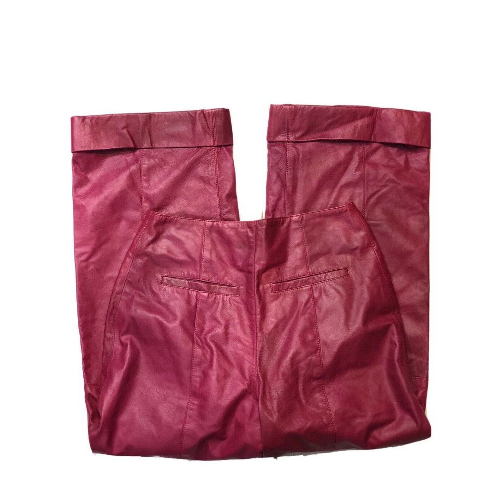 M.a.c X Runner High Rise Pleated Leather Pants - Picture 4 of 12